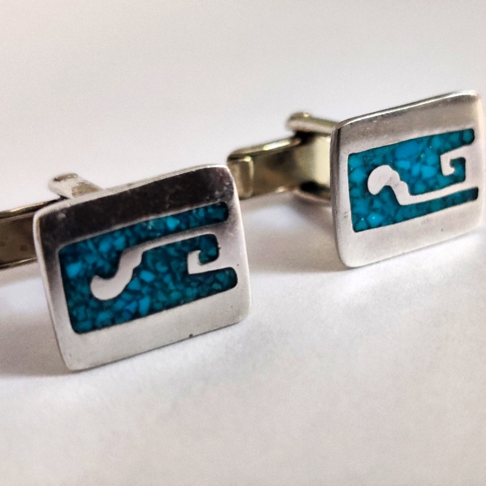 Vintage Taxco 925 Sterling Silver Cufflinks